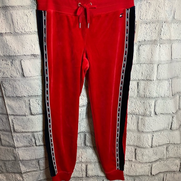 tommy hilfiger red joggers